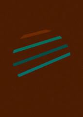 Teal Green color Crossing lines generativeart style colorful illustration