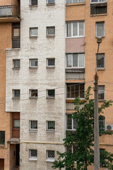 Kiev (Kyiv), Ukraine - June 20, 2020: Residential building with unusual and non-typical architecture which was built in 1987