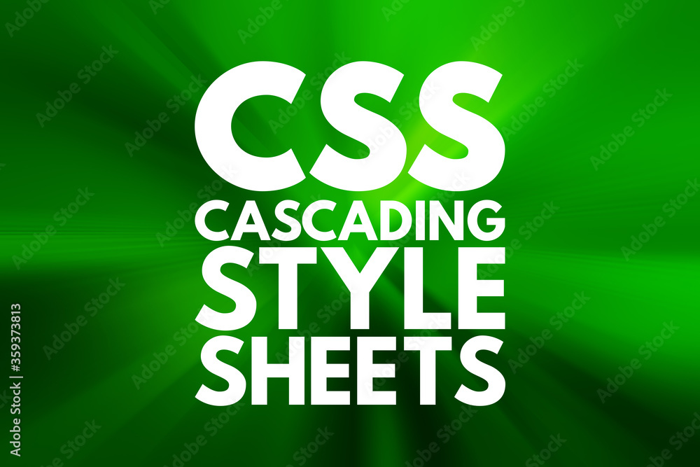 Poster css - cascading style sheets acronym, technology concept background