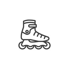 Roller skate line icon. linear style sign for mobile concept and web design. Skates outline vector icon. Symbol, logo illustration. Vector graphics