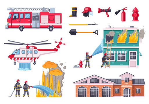 Fire Fighters Icon Set