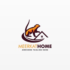 Vector Logo Illustration Real Estate Simple Mascot Style.