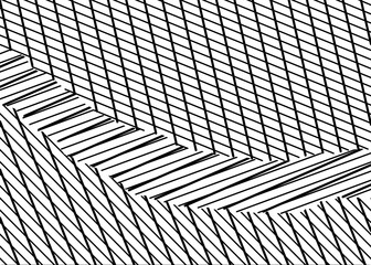 geometric square shape line abstract pattern in black and white