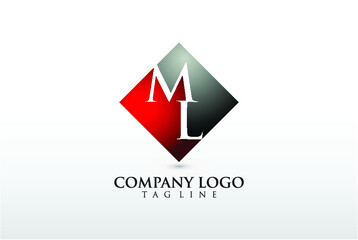 ML, LM company logo vector