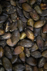 Natural sunflower seeds close-up