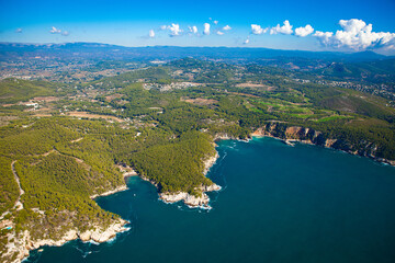 Viewpoint of Saint-Cyr Bay on the Mediterranean sea