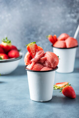 Summer strawberry ice cream