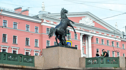Naklejka premium Anichkov bridge