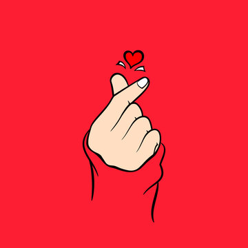 252 Best Finger Heart Images Stock Photos Vectors Adobe Stock