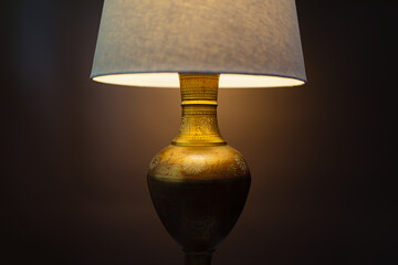 The close up lamp. Vase-lamp.