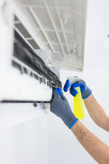 Aircondition service and maintenance, fixing AC unit and cleaning / disinfecting the filters from dangerous pathogens.