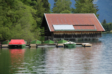 Fototapeta na wymiar Lake boats