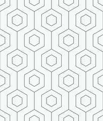  Vector seamless pattern. Modern stylish texture. Repeating geometric hexagons.