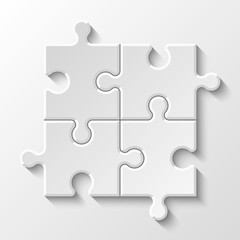 Puzzle piece business presentation. Circle infograph. Step process diagram. Section compare banner.