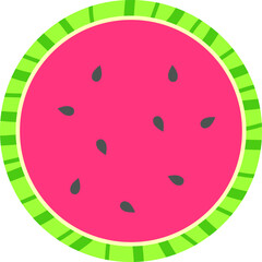 half cut of watermelon on a white background
