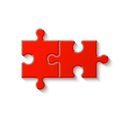 Obraz premium Puzzle two piece business presentation. Circle infograph. 2 Step process diagram. Section compare banner.