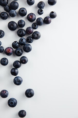 Close-up of blueberries on a wooden Board. Fresh berries