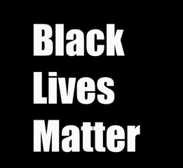 Obraz premium Black lives matter text and lettering card on dark background with White letters,