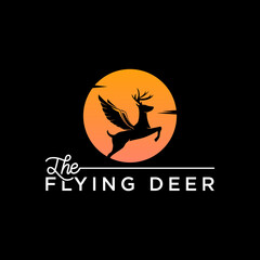 flying deer logo design inspiration