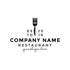 Fototapeta premium simple restaurant logo design