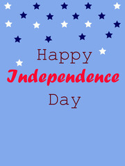 Happy United States Independence Day calligraphic poster, card etc. Vector illustration of July lettering inscription. USA holiday background.