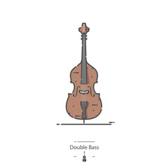 Double Bass - Line color icon