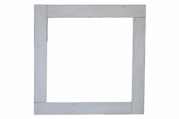 Simple square grey frame on white with copyspace