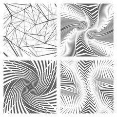 Geometric abstract background set design concept isolated on white vector illustration