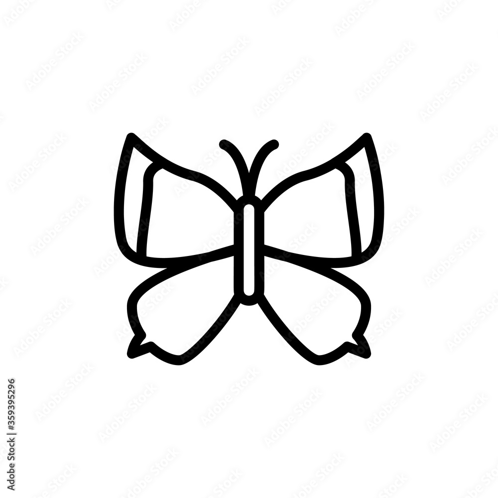 Poster butterfly, insect icon. simple line, outline vector elements of lepidoptera icons for ui and ux, web