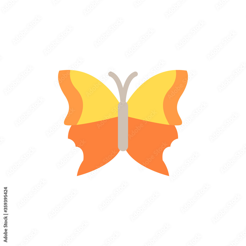 Poster butterfly, insect icon. simple color vector elements of lepidoptera icons for ui and ux, website or 