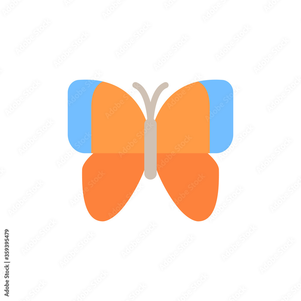 Poster butterfly, insect icon. simple color vector elements of lepidoptera icons for ui and ux, website or 