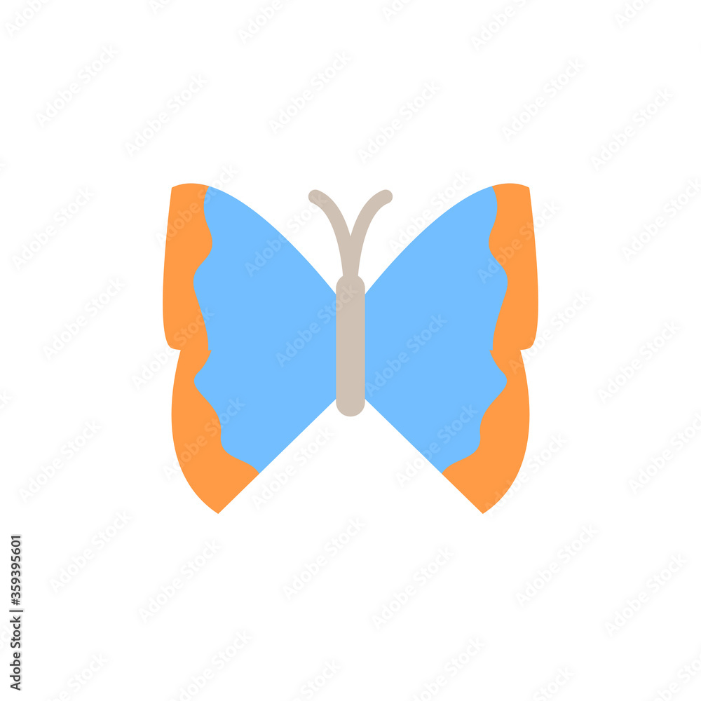 Poster butterfly, insect icon. simple color vector elements of lepidoptera icons for ui and ux, website or 