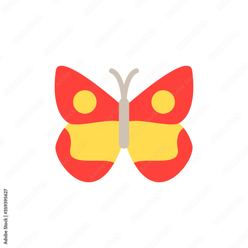 Poster butterfly, insect icon. simple color vector elements of lepidoptera icons for ui and ux, website or 