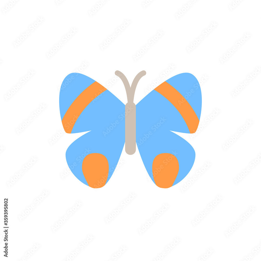 Poster butterfly, insect icon. simple color vector elements of lepidoptera icons for ui and ux, website or 