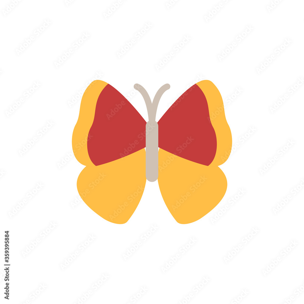 Poster butterfly, insect icon. simple color vector elements of lepidoptera icons for ui and ux, website or 