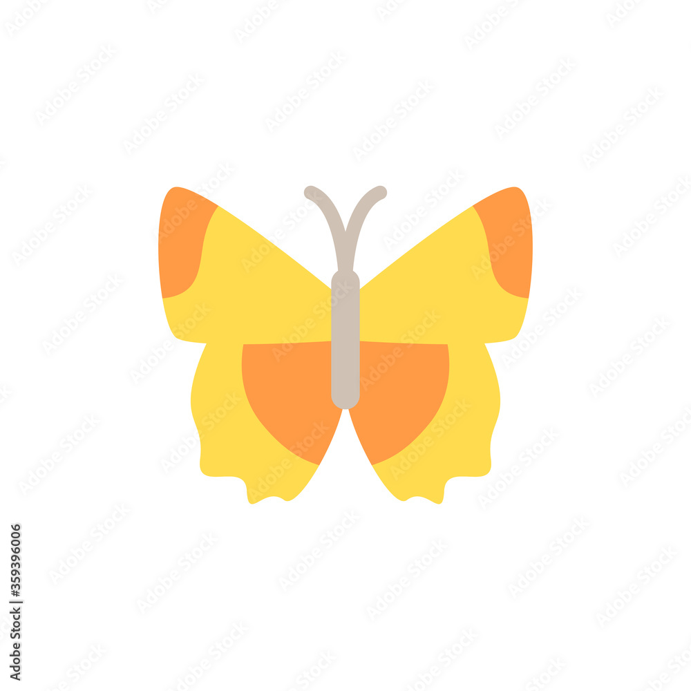 Poster butterfly, insect icon. simple color vector elements of lepidoptera icons for ui and ux, website or 