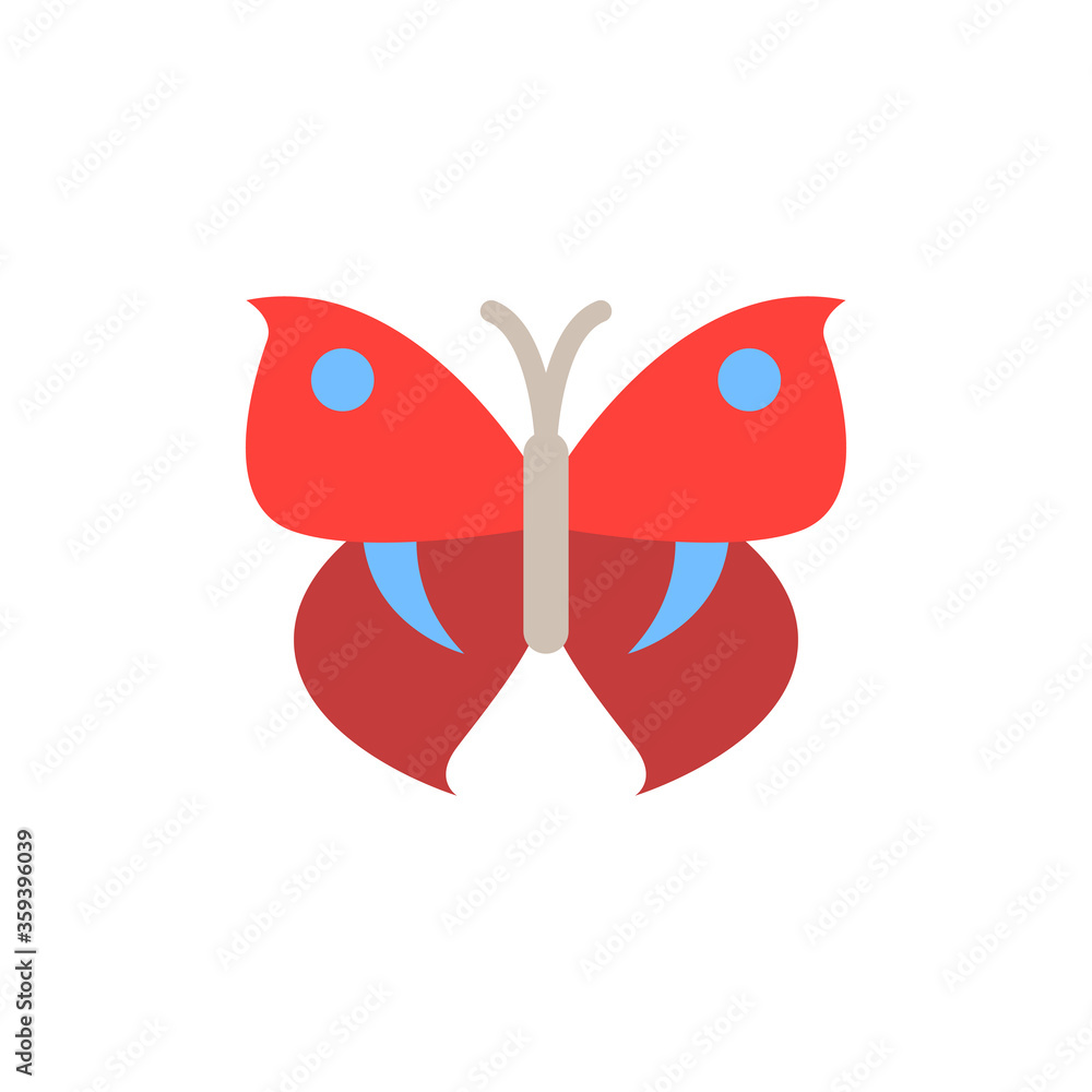 Poster butterfly, insect icon. simple color vector elements of lepidoptera icons for ui and ux, website or 
