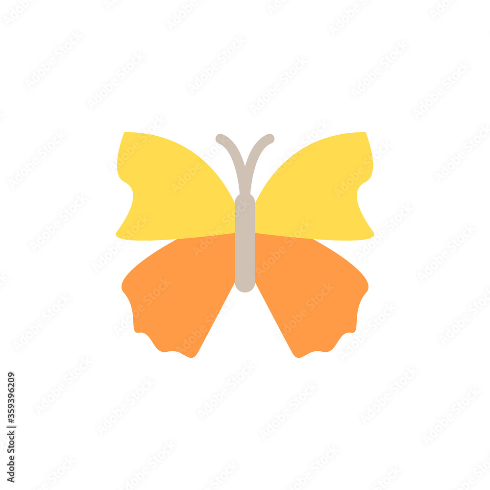 Poster butterfly, insect icon. simple color vector elements of lepidoptera icons for ui and ux, website or 