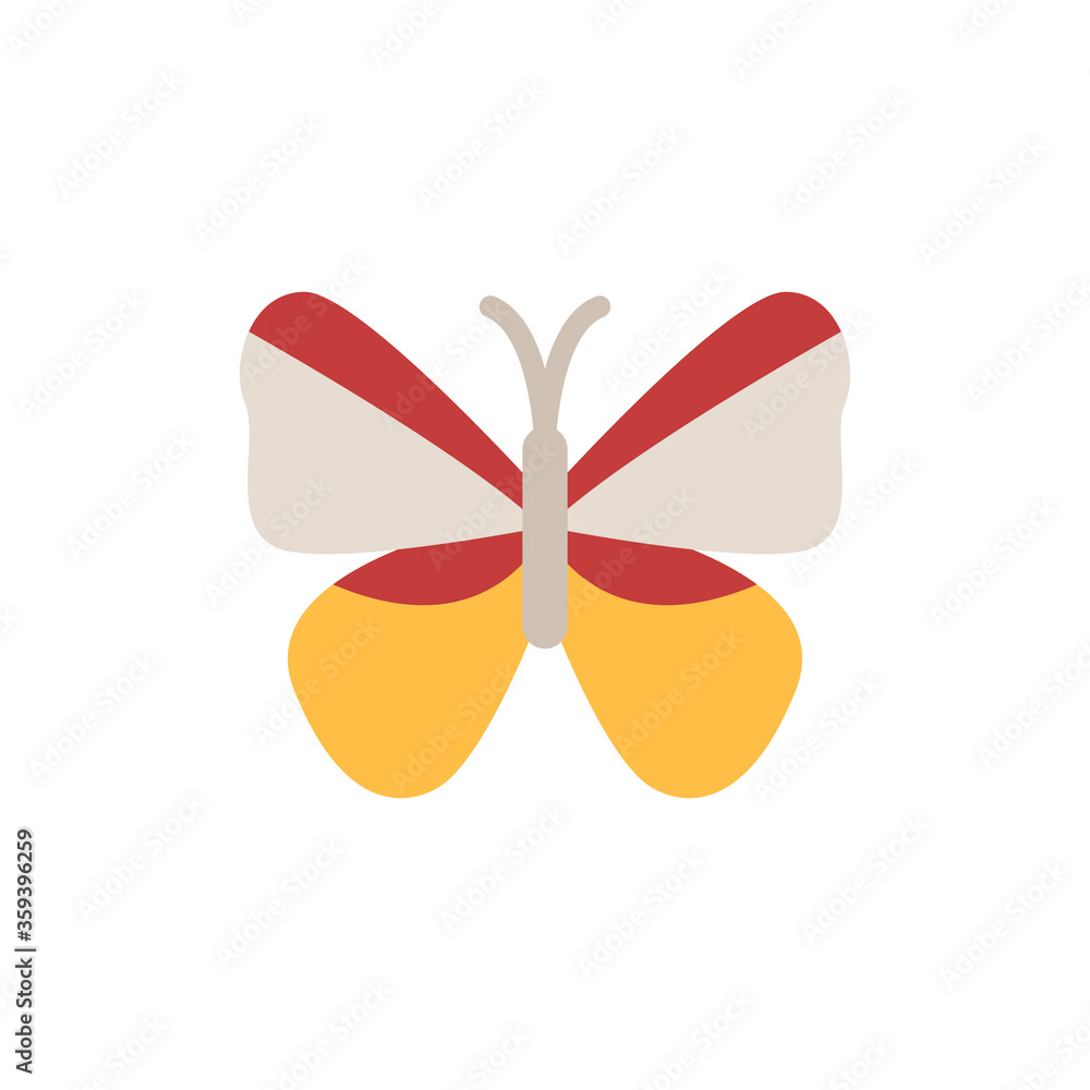 Poster butterfly, insect icon. simple color vector elements of lepidoptera icons for ui and ux, website or 