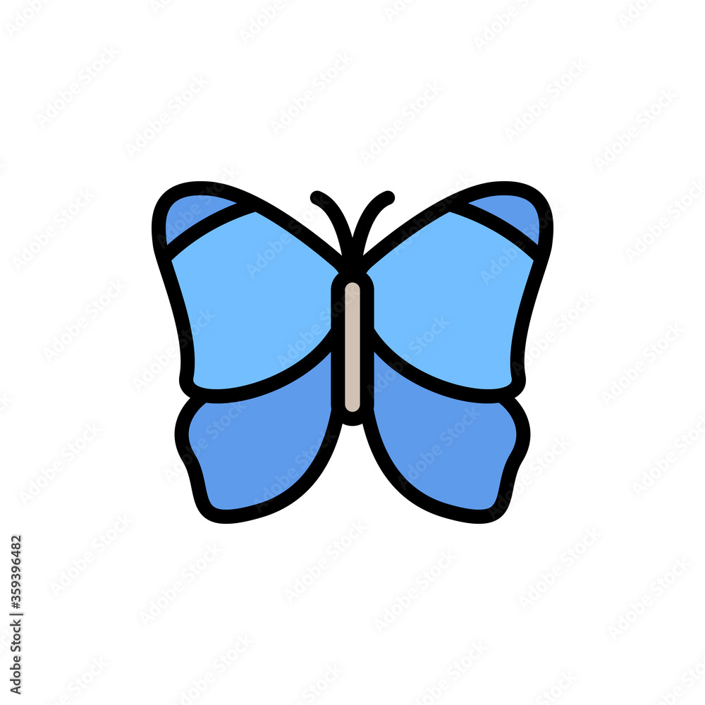 Poster butterfly, insect icon. simple color with outline vector elements of lepidoptera icons for ui and ux