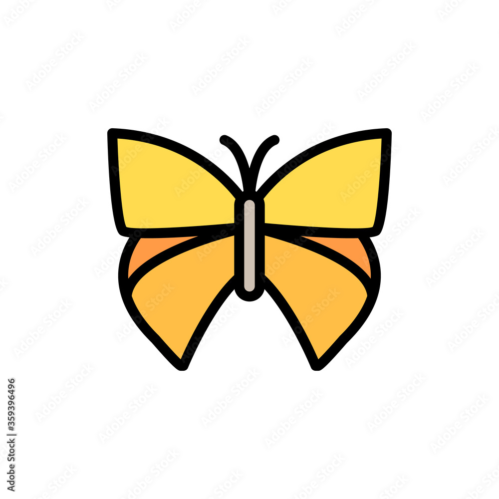 Poster butterfly, insect icon. simple color with outline vector elements of lepidoptera icons for ui and ux