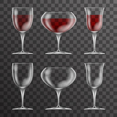 Vine cup glass drink icons template design vector illustration