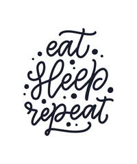 Lettering Slogan about sleep and good night. Vector illustration design for graphic, prints, poster, card, sticker and other creative uses