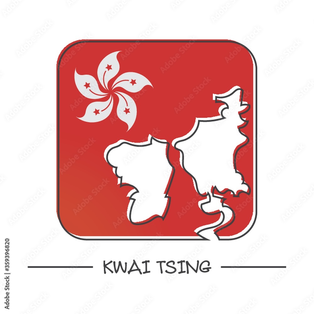 Sticker map of kwai tsing