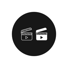 Clapperboard vector icon, simple sign for web site and mobile app.