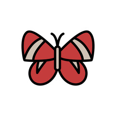 Butterfly, insect icon. Simple color with outline vector elements of lepidoptera icons for ui and ux, website or mobile application