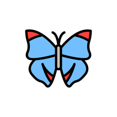 Butterfly, insect icon. Simple color with outline vector elements of lepidoptera icons for ui and ux, website or mobile application