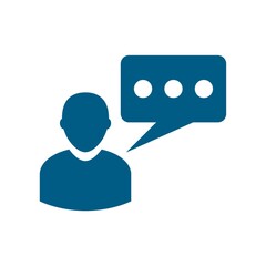 businessman with speech bubble