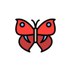 Butterfly, insect icon. Simple color with outline vector elements of lepidoptera icons for ui and ux, website or mobile application