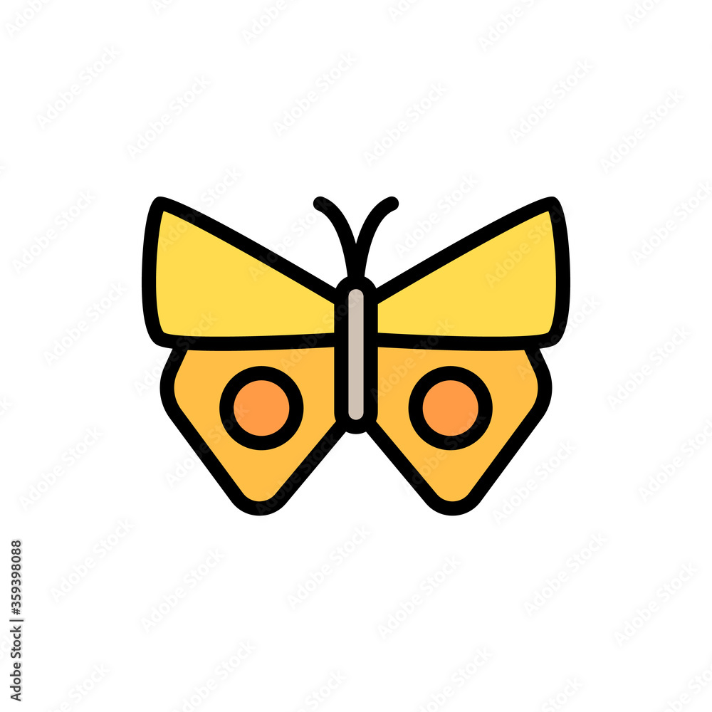 Poster butterfly, insect icon. simple color with outline vector elements of lepidoptera icons for ui and ux